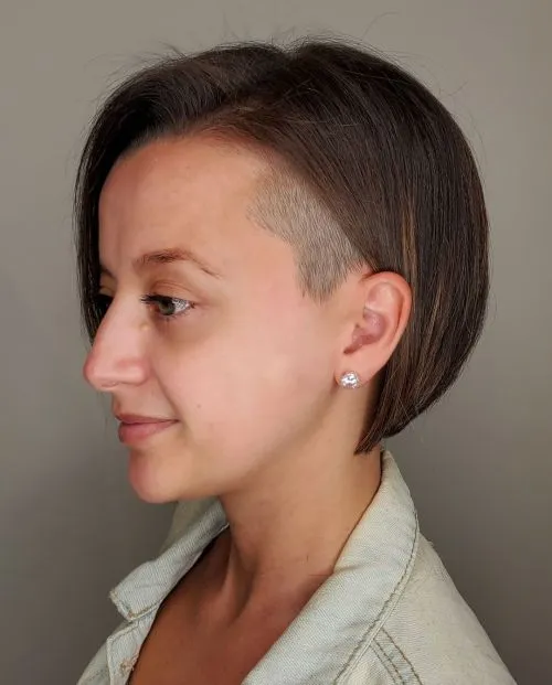 Sleek and Bold Undercut Bob