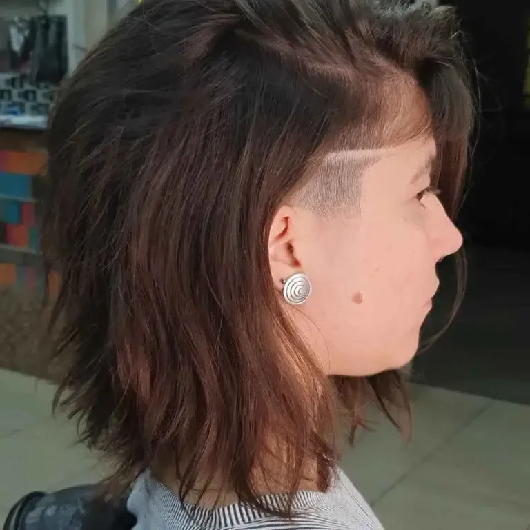 Edgy Textured Undercut Bob