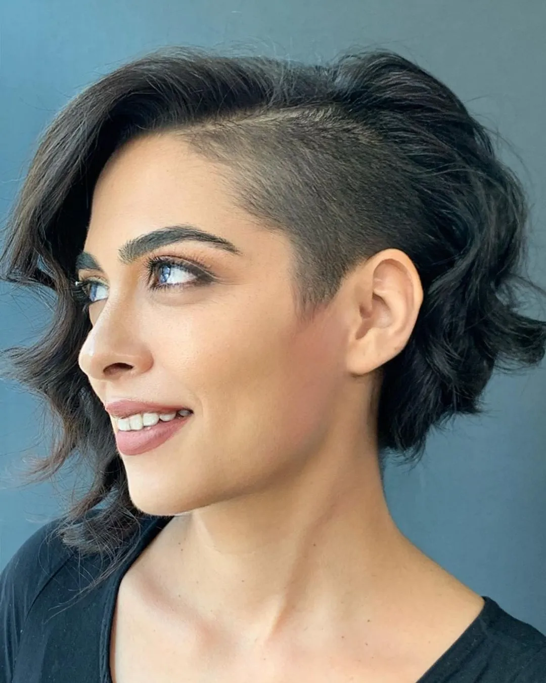 Edgy Glam Undercut Bob