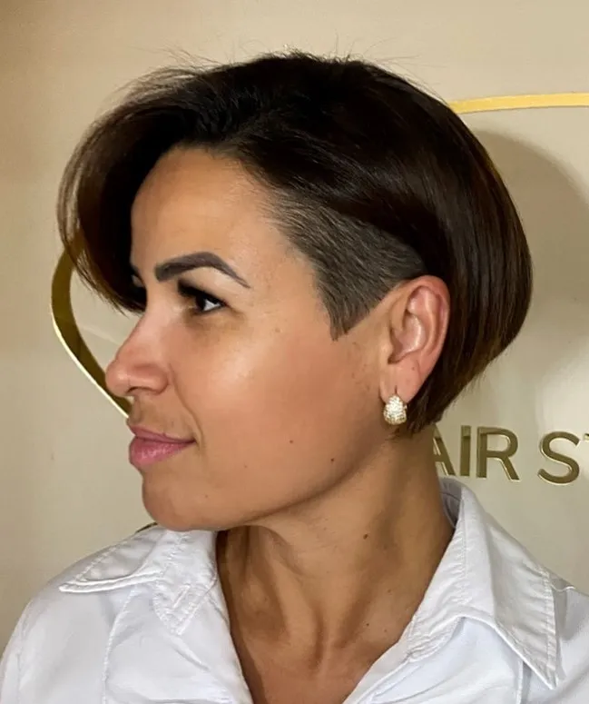 Polished Asymmetry Undercut Bob