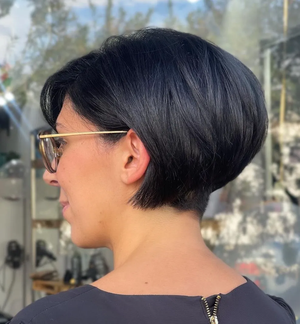 Sleek Symphony Undercut Bob