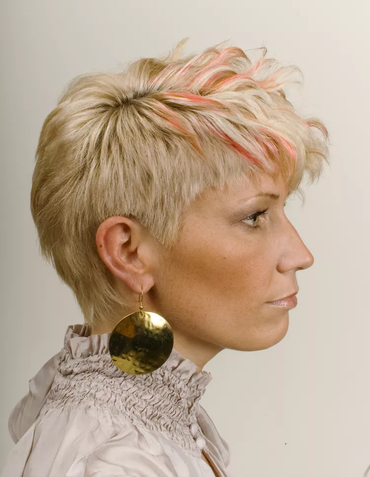 Golden Curly Pixie Glam