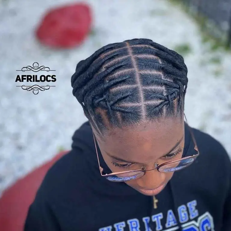 Symmetrical Cornrowed Locs