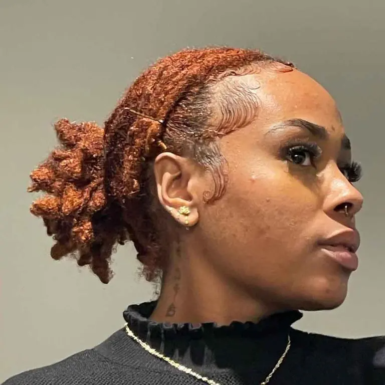 Twisted Ember Bun Locs