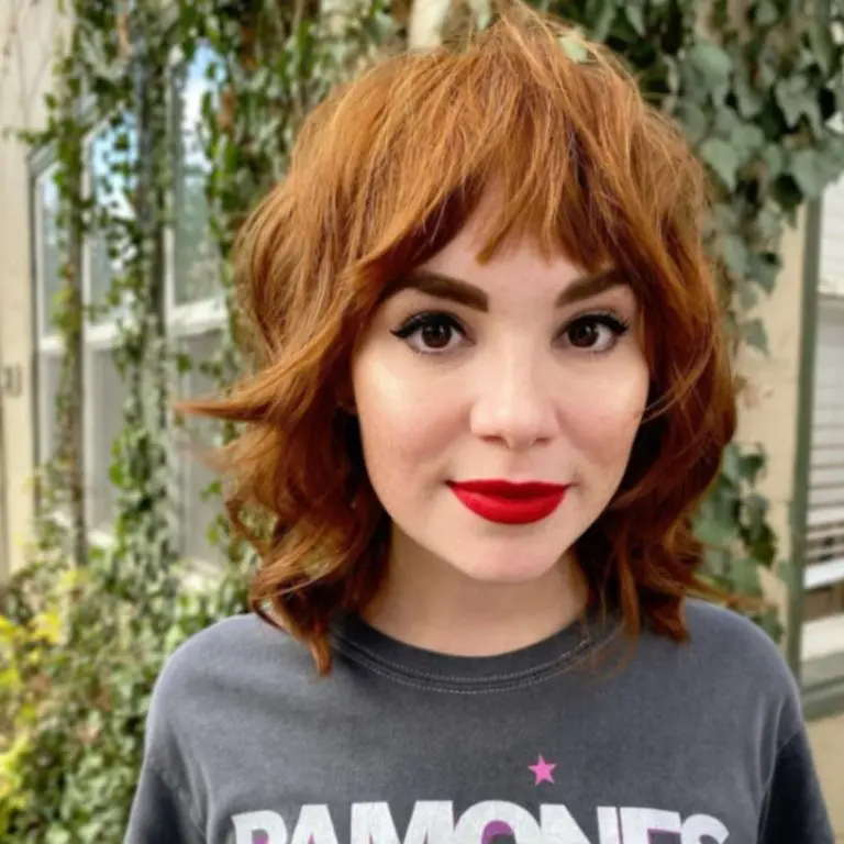 Fiery Copper Shag with Soft Waves