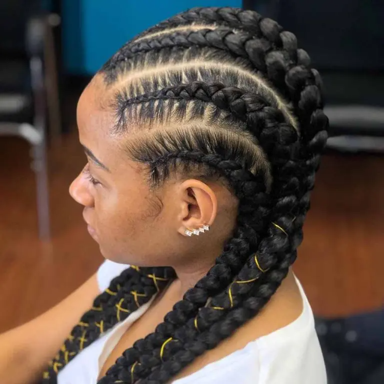 Elegant Goddess Cornrows with Voluminous Curls