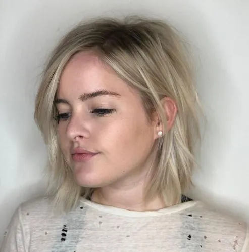 Chic Blonde Bob for Round Faces