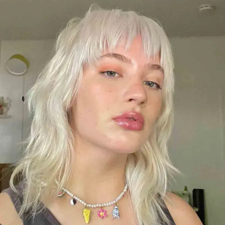 Platinum Cascade Wolf Cut