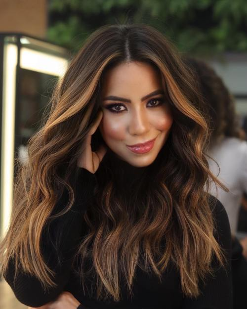 Elegant Caramel Waves