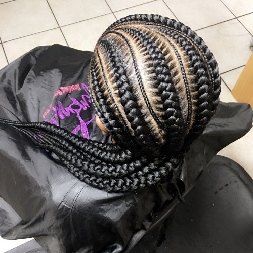 Elegant Goddess Cornrows with Sleek Finish