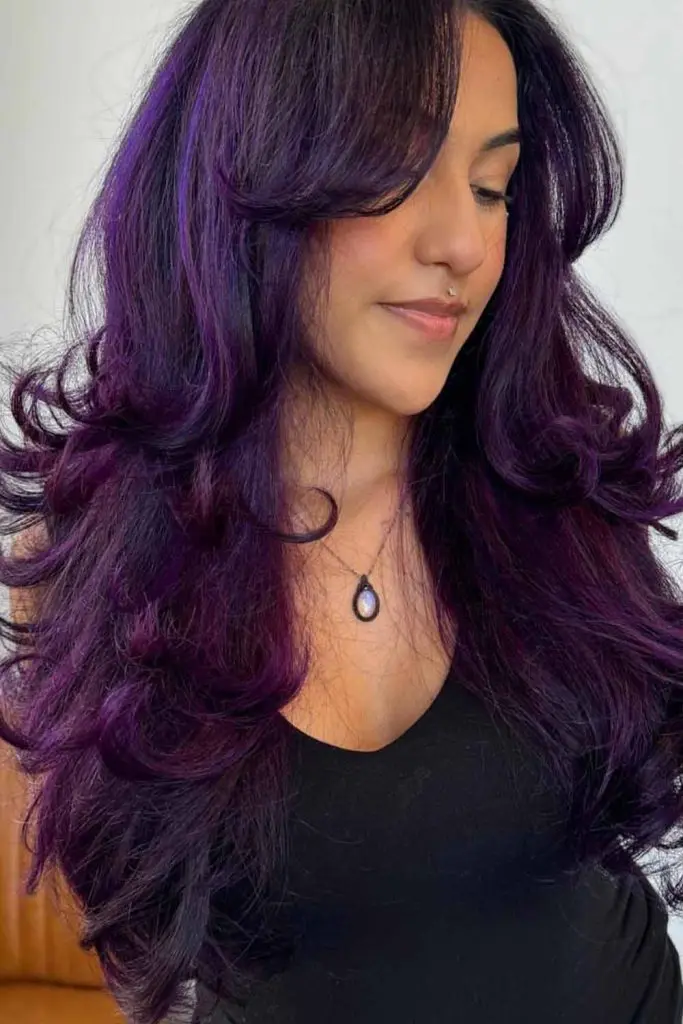 Luscious Waves of Deep Purple Elegance