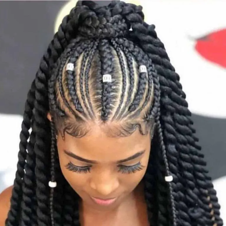 Elegant Twisted Goddess Cornrows