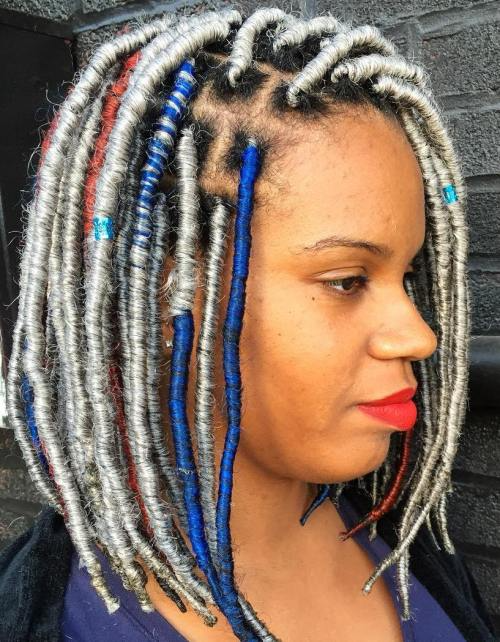 Vibrant Silver and Blue Twists